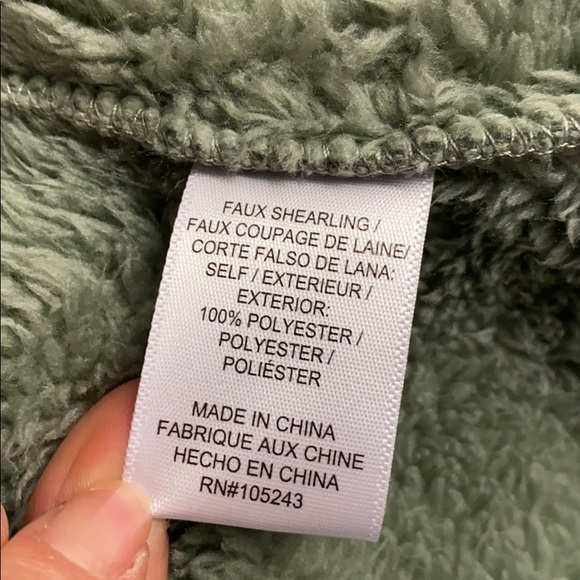 Bobeau Faux Fur Draped Front Mint Green Cardigan - Picture 7 of 7